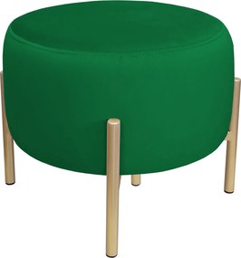 Pufa OLA loft ławka podnóżek metal : Kolor Stelaża - Złoty, Kolor tkaniny - VELVET - MG25, Typ tkaniny - Velvet