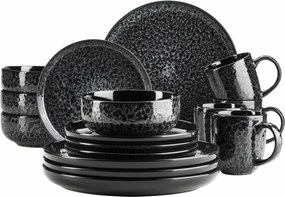 Mäser Zestaw naczyń stołowych 16 szt. FILIPPA – czarny