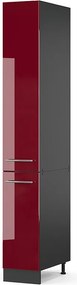 Szafka aptekarska bordowa czerwień wysoki połysk 30x58x206.8 fame-line