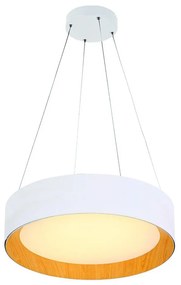 LED Żyrandol na lince LED/30W/230V 3000K biały/dąb