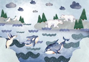 Fototapeta - Lodowy raj (196x136 cm)