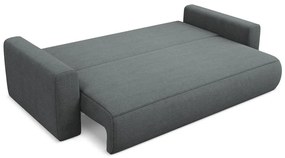 Ciemnoszara rozkładana/ze schowkiem sofa 238 cm Kapua – Makamii