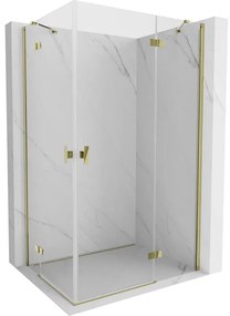 Mexen Mist-H Duo kabina prysznicowa uchylna prawa 80 x 95 cm, transparent, złota - 8A5-080L-095P-50-00