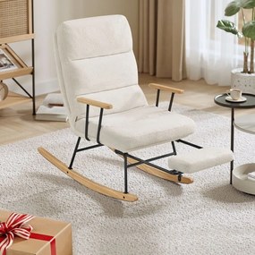 SongmicsHome Fotel bujany ROCKY, 97x67x100cm, kremowy