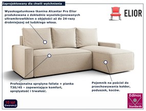 Jasnobeżowy narożnik rozkładany D4-S78