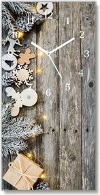 Zegar ścienny Choinka Święta Prezenty Ozdoba