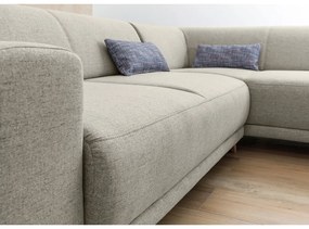 Beżowy rozkładany/ze schowkiem narożnik (prawostronny/w kształcie litery L) Classy Sophie – Miuform