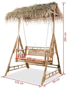 Bambusowa huśtawka ogrodowa D5-T56