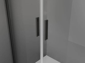 Mexen Exo drzwi prysznicowe podwójne uchylne 80 cm, transparent, czarne - 814-080-000-70-00
