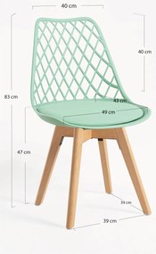 Zestaw 4 krzese Mima