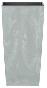 Donica ogrodowa z wkładem Urbi Square Beton Effect 12,6  x 12,6 x 20 cm szary PROSPERPLAST