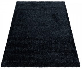 Dywan shaggy poliestrowy Brilliant czarny  140 cm x 200 cm