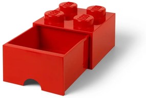 Czerwony pojemnik z szufladą LEGO®