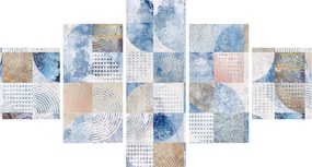 Obraz - Geometryczne kształty na ścianie (125x70 cm)