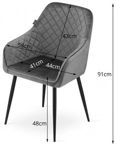 Zestaw do jadalni 1+4, biały stół w dekorze dąb sonoma MADO 120x80cm i zielone aksamitne krzesło do jadalni NUGAT