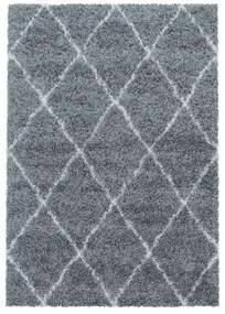 Dywan shaggy Alvor Romby szary 60 cm x 110 cm