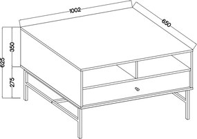 Ława TORINO 100,2 cm Stolik Kawowy do Salonu