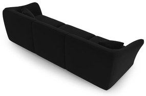 Czarna aksamitna sofa 292 cm Tokyo – Cosmopolitan Design
