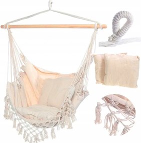 Beżowy fotel wiszący PALAK