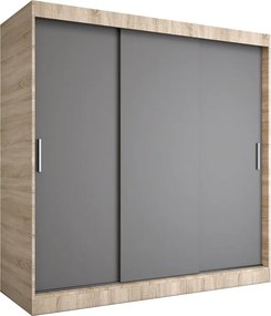Szafa przesuwna 200 cm dąb sonoma + antracyt D8-C49