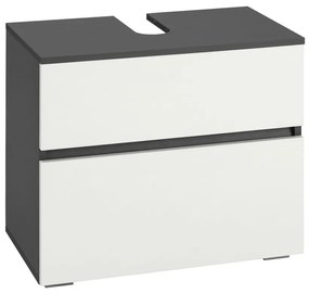 Biało-antracytowa szafka pod umywalkę 60x55 cm Wisla – Støraa