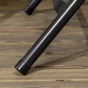 Outsunny Stół ogrodowy okrągły składany dla 4 osób efekt drewna ciemnoszary 80x80x73cm | Aosom PL