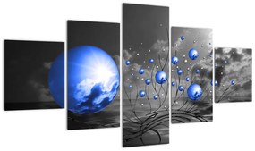 Obraz ciemnoniebieskich kul (125x70 cm)