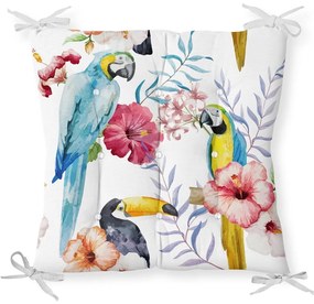 Poduszka na krzesło z domieszką bawełny Minimalist Cushion Covers Jungle Birds, 40x40 cm