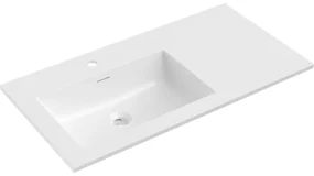 Mexen Otis umywalka wpuszczana w blat lewa 91 x 46,5 cm, biała połysk - 25189000L