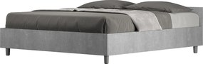 Łóżko wyposażone w stelaż z listwami 160x200 Cementu Nuamo