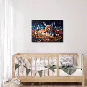 Obraz na szkle - Malowany jeleń (70x50 cm)