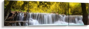 Obraz - Wodospad w jasnych kolorach (170x50 cm)