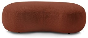 Ceglasty podnóżek z materiału bouclé Saint-Germain – Bobochic Paris