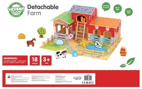 Woopie green mega farma figurki zwierząt stajnia obora kurnik 18 el.
