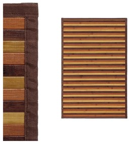 Musztardowo-brązowy bambusowy dywan 60x90 cm – Casa Selección