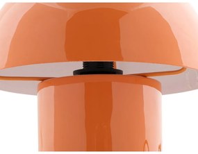 Pomarańczowa lampa stołowa z metalowym kloszem (wysokość 20 cm) Fat Mushroom – Leitmotiv