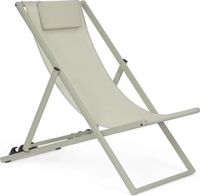 Szarobrązowy metalowy leżak ogrodowy Taylor – Bizzotto