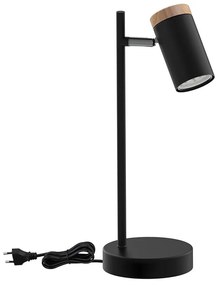 Lampa stołowa LAGOS 1xGU10/15W/230V czarna/brązowa