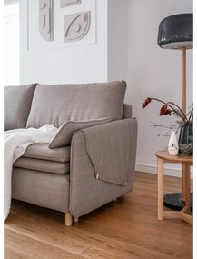 Jasnobrązowa rozkładana sofa 207 cm Simon – Miuform