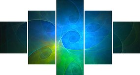 Obraz niebieskiej abstrakcji (125x70 cm)