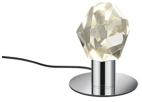 Lampa stołowa LED w kolorze srebra ze szklanym kloszem (wysokość 17 cm) Verano – Trio Select