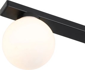 Nowoczesna lampa sufitowa czarna IP44 4-światłowa - Cederic