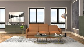 Okrągły stolik glamour na złotych płozach Rose Hill RH07