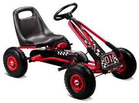 Gokart czerwony a-15 pompowane koła