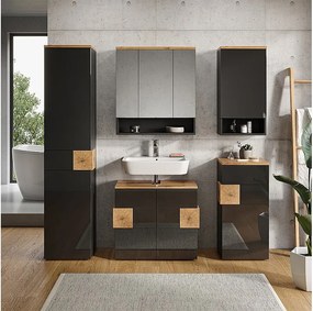 Zestaw mebli łazienkowych antracyt 73x37x64 eden
