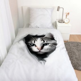 Herding Dziecięca pościel bawełniana Cat, 135 x 200 cm, 80 x 80 cm