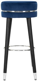Niebieski aksamitny hoker 74 cm Paris – Mauro Ferretti