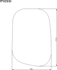 Lustro  dekoracyjne o nieregularnym kształcie z podświetleniem ORGANIC Calm LED | Różne rozmiary | Różne kolory : Kolor tafli szkła - Srebrny, Rozmiar - 76 x 111 cm