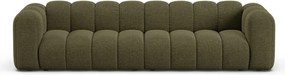 Zielona sofa z tkaniny szenilowej 290 cm Lupine – Micadoni