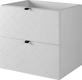 Meble łazienkowe, Biały Mat, 60 x 57 x 46 cm, uchwyty czarne